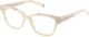 Philipp Plein Plastic Eyeglass Frame Butterfly Yellow VPP034S 09YL