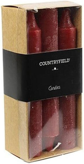 Suport decorativ pentru lumânări Countryfield roșu 14cm set de 6 Suport decorativ pentru lumânări Countryfield roșu 14cm set de 6
