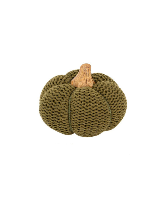 Green Fabric Pumpkin 15x15x13cm