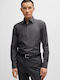 Hank Long-sleeved Cotton Shirt Dark Grey