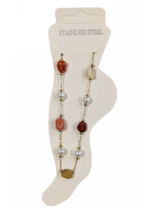 Kostibas Fashion Gold Plated Steel Anklet Chain