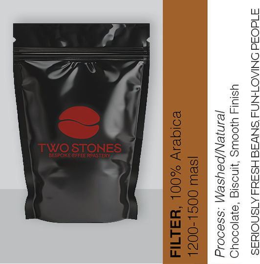 Twostones Coffee Roasters Καφές Φίλτρου Arabica Hazelnut Αλεσμένος 250gr