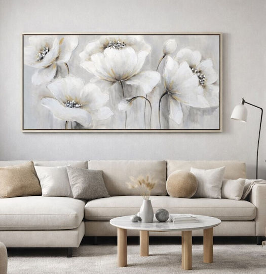 Karvounis Leinwandgemälde Blumen Silberrahmen 62x122x4,5cm Bd22b221b-2a Karvounis Leinwandgemälde Blumen Silberrahmen 62x122x4,5cm Bd22b221b-2a