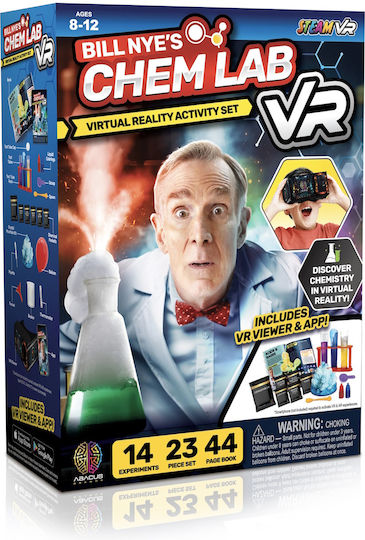 Abacus Brands Bill Nye's Chemistry Kit Chem Lab Vr STEM Laboratory for 8+ years old Years Old