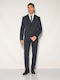 Men's Winter Suit with Vest Slim Fit Indigo