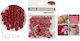 Cosmofan Acryl Perlen & Pailletten Rote 60Stück 8mm