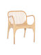 Gibbon Dining Room Wooden Armchair Natural Rattan 62x55x82cm