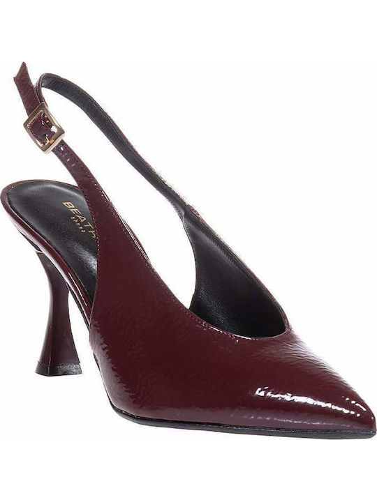 Beatris Pumps mit Riemchen Burgundisch
