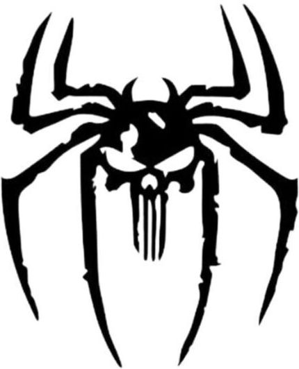 Krodesign Kro-1209 Skull Spider Metal Wall Decoration 50 Cm Thickness 1.5 Mm
