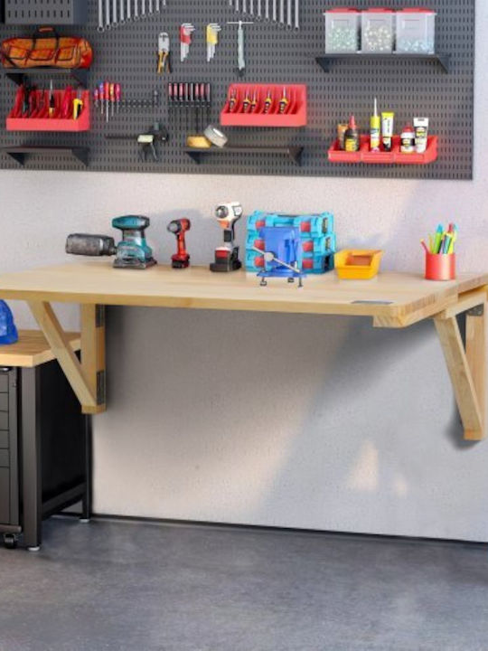 Desk made of Solid Wood Beige 80x60cm