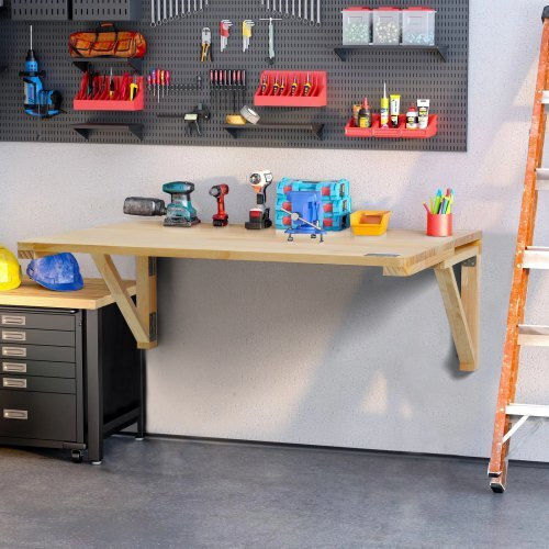 Desk made of Solid Wood Beige 80x60cm