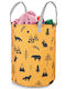 Kinder Aufbewahrungsbox aus Stoff Gelb 60x35cm 1Stück