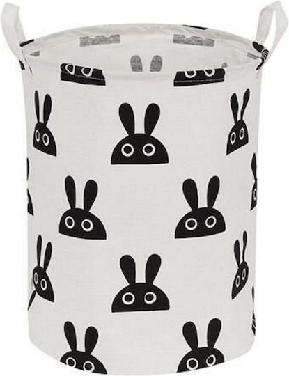 Kinder Wäschekorb aus Stoff Schwarz 43x37cm 1Stück