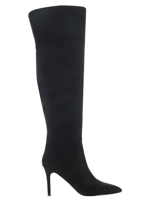 Synthetic Leather Over the Knee Women's Boots Black