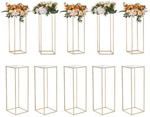 Vevor Pot Stands Metal Gold 28cmx28cmcm. 10pcs