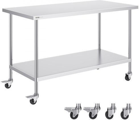 Vevor Stainless Steel Workbench 30x60 cm Wheels Cfbxggztlcdj1csd7v0