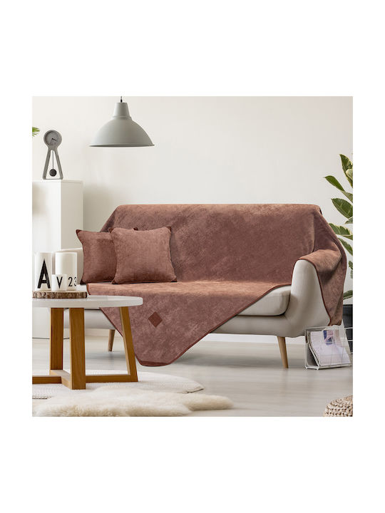 Beauty Home Διακοσμητική Μαξιλαροθήκη Art 8405 από Βελούδο Κεραμιδί 42x42εκ.