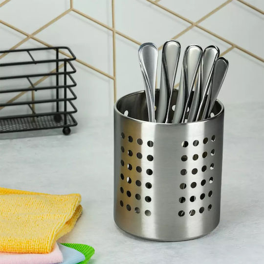 KING Hoff Suport De Scurgere Pentru Tacâmuri Inox Gri 14cm
