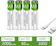 Wiederaufladbare Batterien C 3000mAh 1.5V 4Stück