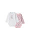 Amomi Set Body pentru Bebeluși Mâneca scurta Roz Unicorn Multicolor 2buc