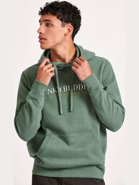 Funky Buddha Sweatshirt with Hood Green