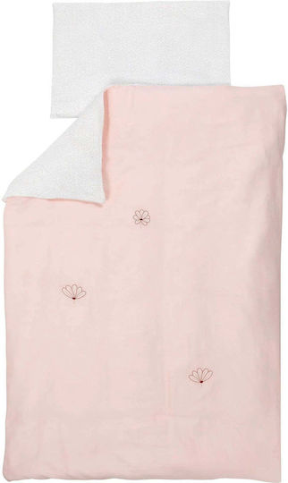 Nattou Baby Duvet Cover Set With Pillowcase Pink 100x140cm