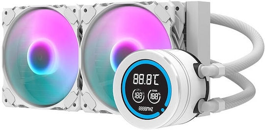 Darkflash DN-D240 Water Cooling AIO CPU With 2 120mm Fans White