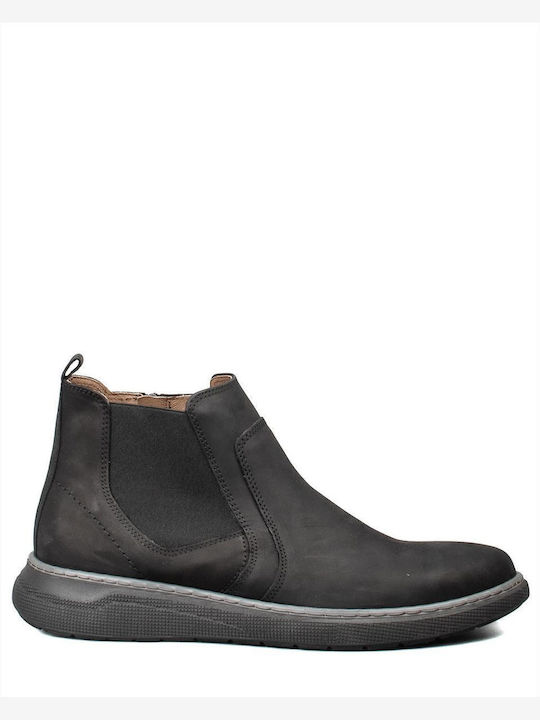 Damiani Leather Black Men's Boots