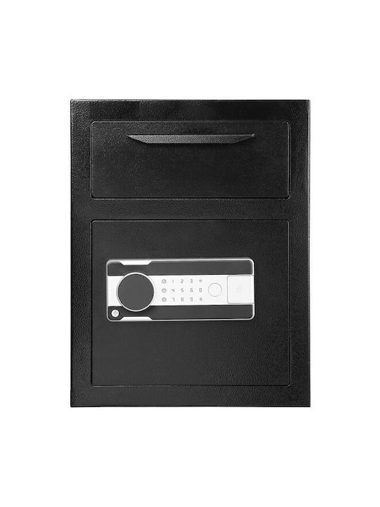 Lacăt cu combinație pentru obiecte de valoare 350x300x450 mm negru