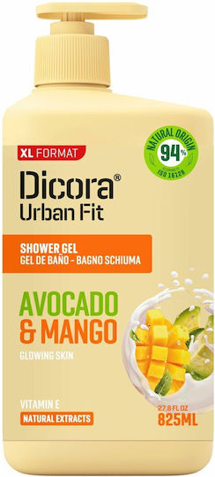 Dicora Urban Fit Αφρόλουτρο σε Gel για Άνδρες & Άρωμα Τροπικά Φρούτα 825ml