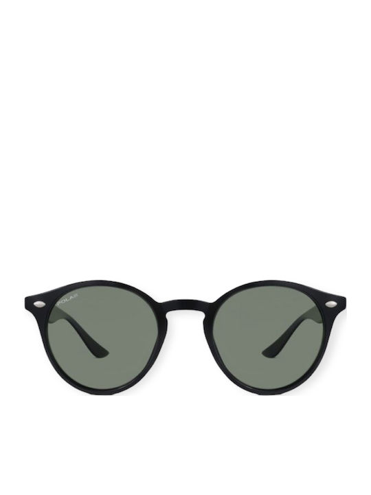 Polar Unisex Sonnenbrille mit Schwarz Kunststoff Gestell und Grün Polarisiert Linse Tod Col.77