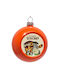 Hängendes Kugel Ornament Ornament Kunststoff Orange 8cm
