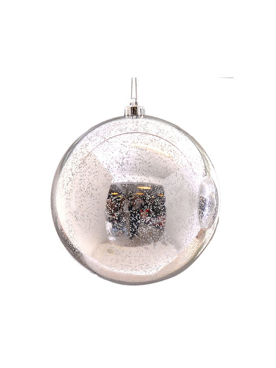 Hanging Ball Ornament Ornament Plastic Silver 20cm