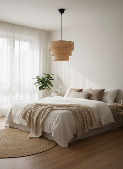 GloboStar Level Pendant Light Brown with Socket E27 38x38x95cm
