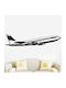 Dekorativer Aufkleber Wand Flugzeug - Umgekehrte Richtung (durch das Glas) 1Stück 12x50cm Orafol