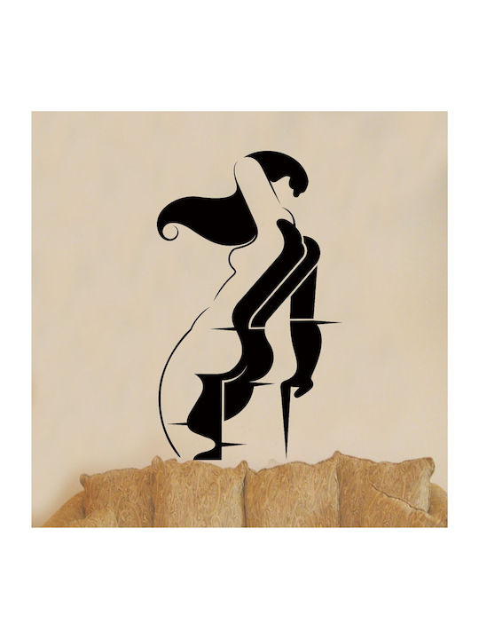 Autocolant Decorativ Perete Femeie Magenta 1buc...