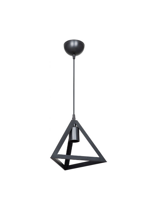 GloboStar Triangle Pendant Light Black with Soc...