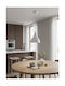 GloboStar Rade Pendant Light White Bell with Socket E27 17.5x17.5x56cm