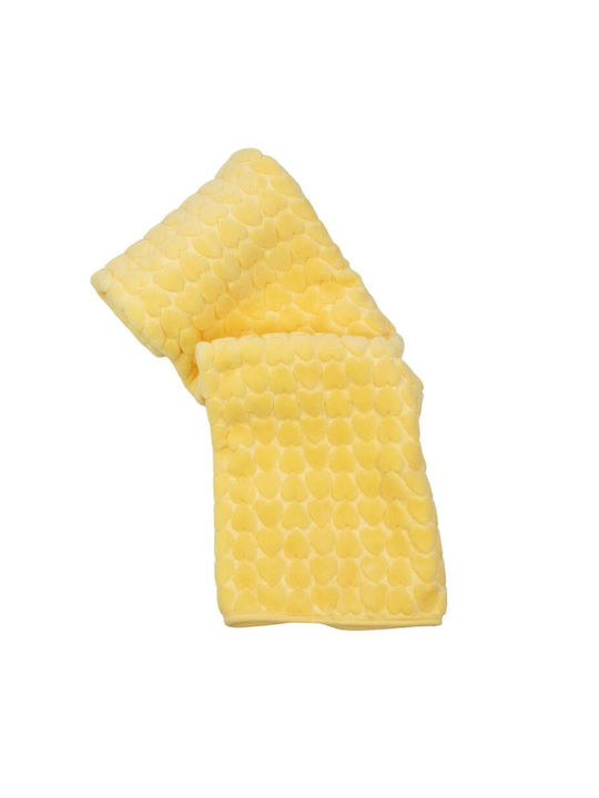 Kamtex Baby Blanket Nursery Swaddling Blankets Velvet Yellow 100x115cm