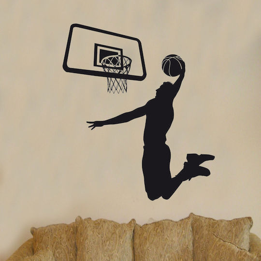 Αυτοκόλλητο Τοίχου Basketball 03 Ματζέντα