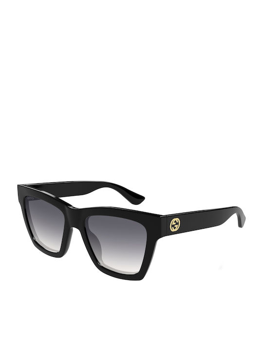 Gucci Women's Sunglasses with Black Plastic Frame and Gray Gradient Lens GG1714S 001