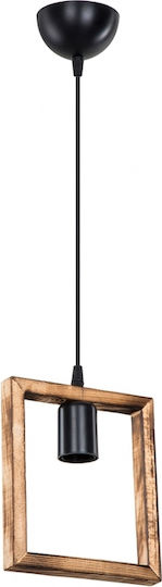 GloboStar Edison Pendant Light Beige with Socket E27 18.5x18.5x66cm