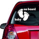 Car Sticker Baby On Board 25 Red