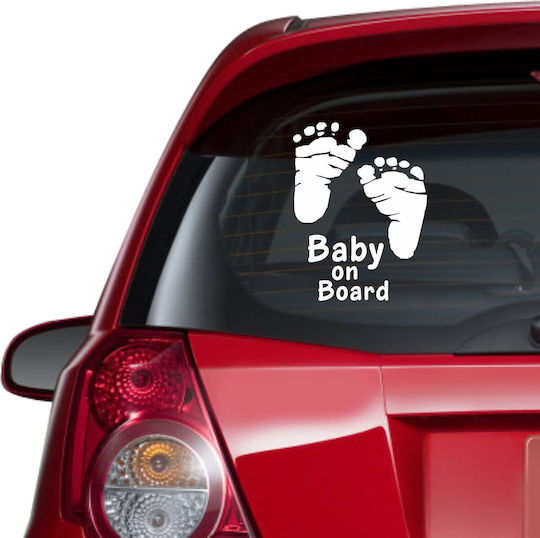 Αυτοκόλλητο Αυτοκινήτου Baby On Board 4 Χρυσό