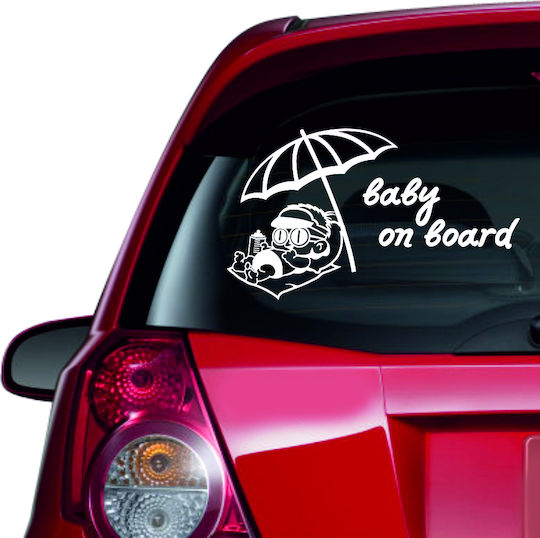 Car Sticker Baby On Board 35 Brown