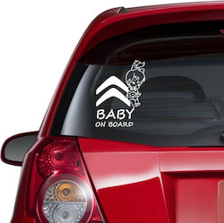Αυτοκόλλητο Αυτοκινήτου Citroen Baby On Board Κόκκινο