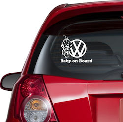 Volkswagen Baby On Board Car Sticker Lime