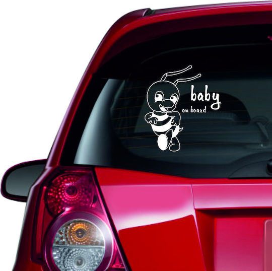 Αυτοκόλλητο Αυτοκινήτου Baby On Board 36 Πορτοκαλί