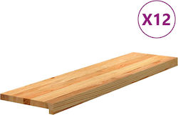 Vidaxl Treppenstufen 12 Stk. Hellbraun 100x25x2...