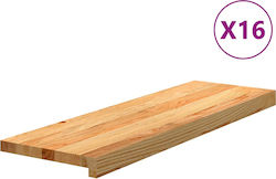 Vidaxl Treppenstufen 16 Stück Hellbraun 80x30x2...